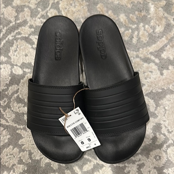Adidas Black Slide Sandals - Picture 1 of 2